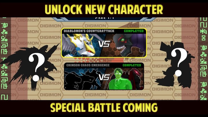 UNLOCK NEW CHARACTER AND COMPLETED SPECIAL BATTLE  - Digimon Rumble Arena MOD/REMASTERED