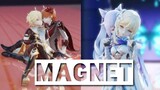 【MMD/Genshin Impact】 Magnet (Eng Sub) - Aether x Childe x Lumine x Keqing