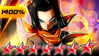 (Dragon Ball Legends) ZENKAI 7, 1400%, 14 STAR EX ANDROID 17!