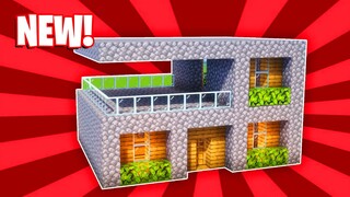 Minecraft House Tutorial :  (#10) Large Wooden Surival House (How to Build)