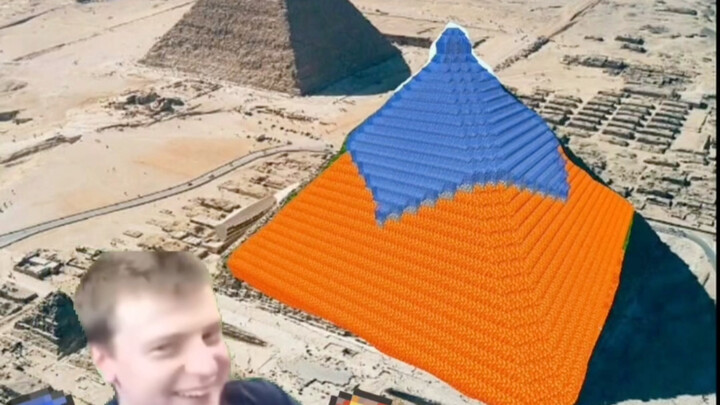Minecraft: How humans built pyramids 🤓👆