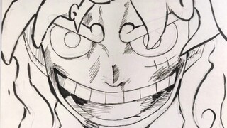 Xiaobai's hand-drawn page-turning animation, Luffy vs Akainu! Viewers, please support me