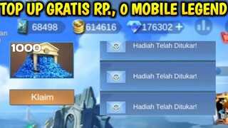 KLAIM 100K DIAMOND GRATIS TOP UP RP,., 0 DIAMOND MOBILE LEGEND ML