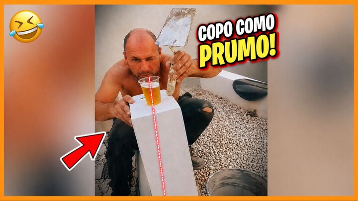 PRA QUE PLUMO SE ESSE PEDREIRO É NINJA COM A CERVEJA NA MAO