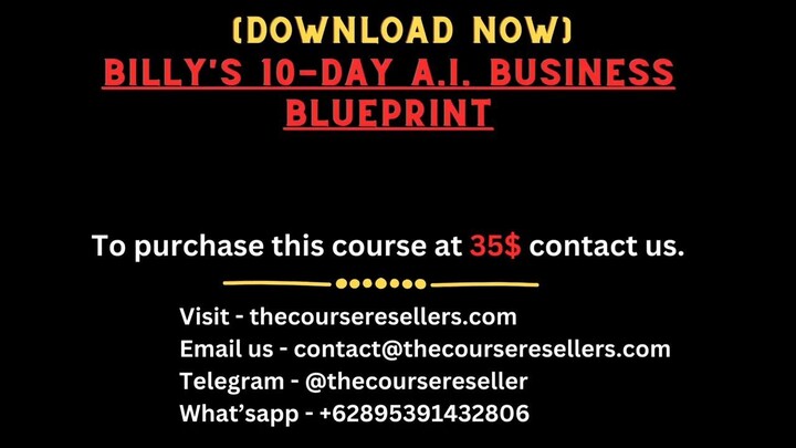 [Download Now] Billy's 10-Day A.I. Business Blueprint