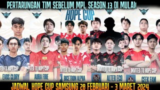 TURNAMEN SEBELUM MPL! JADWAL HOPE CUP MLLBB HARI INI | EVOS AE BTR AURA GEEK RRQ ONIC