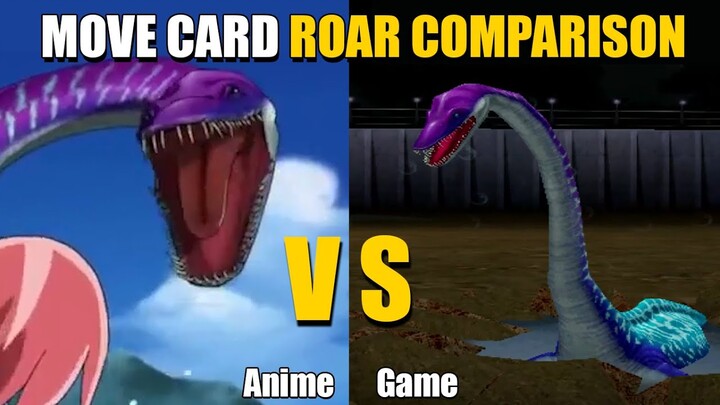 Dinosaur King Comparison (Game VS Anime) All Move Card Roar 恐竜キング