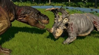 Sinoceratops vs T-Rex, Indominus Rex, Indoraptor, Spinoraptor, Spinosaurus, Giganotosaurus & Carcha