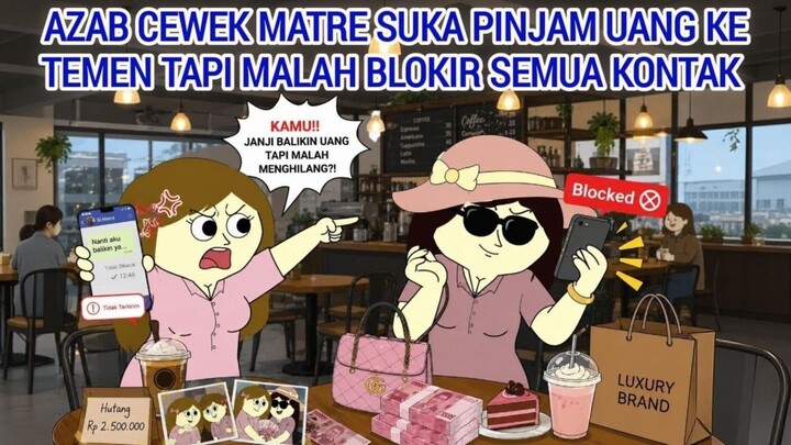 AZAB CEWEK MATRE SUKA PINJAM UANG KE TEMAN TAPI MALAH BLOKIR SEMUA KONTAK  ANIMA
