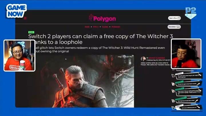 Cara Dapat The Witcher 3 Gratis di Switch 2!
