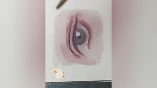 Tô mắt bằng màu Gouache art gouache