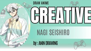 yuk! temenin aku menggambar anime.. Nagi seishiro 🤍😋