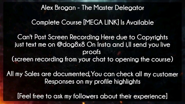 Alex Brogan - The Master Delegator Course Download | Alex Brogan Course