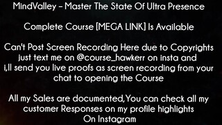 MindValley Course Master The State Of Ultra Presence  Download