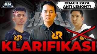 DRAMA, ALASAN RRQ LEMON GAK MAU TOS KE COACH ZAYA😱