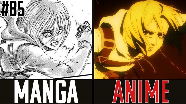 A TAD DISAPOINTING - AOT Manga Comparison Ep 85