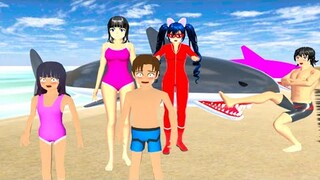 Yuta Mio Berenang Ke Pantai Ada Hiu Gigit Kaki Orang Sakura Jadi Wonder Woman 🤩😍 @Ebi Gamespot