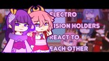 Electro Vision Holders React to Each other - Genshin Impact - No ships -