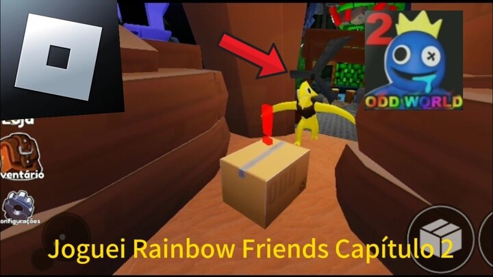 Joguei Rainbow Friends Chapter 2 no Roblox