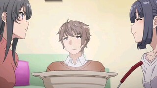 "衣" and "牧" are clearly Sakurajima Mai/Makinohara Shouko are full of energy throughout!!!