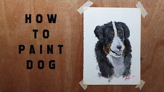 PAINTING DOG in OIL - Oil on Paper | JK Art