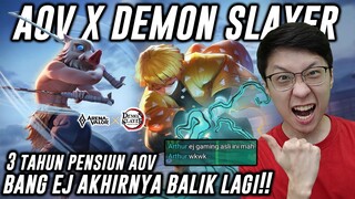 3 Tahun Pensiun AOV Akhirnya Balik Lagi Gara2 Kolaborasi AOV x Demon Slayer!