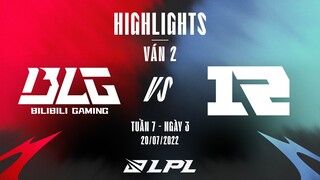 BLG vs RNG | Highlights - Game 2 | Tuần 7 Ngày 3 | LPL Mùa Hè 2022