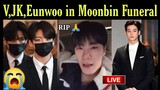Jungkook V BTS & Cha Eunwoo at Astro Moonbin Funeral ⚰️ Seoul Right Now 🇰🇷 #bts #eunwoo #moonbin #v