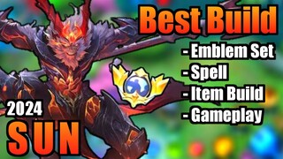 SUN BEST BUILD 2024 | TOP 1 GLOBAL SUN BUILD | SUN - MOBILE LEGENDS | MLBB