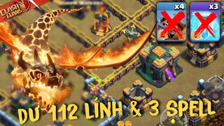 CÁCH ĐÁNH DƯ 112 LÍNH & 3 SLOT SPELL THỬ THÁCH QUÁN QUÂN THẾ GIỚI | CLASH OF CLANS VIETNAM