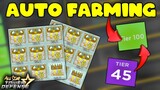 How To Auto/AFK Farming for Leveling Tiers +Exp Units | All Star Tower Defense