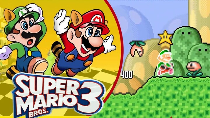 Super Mario Bros. 3 - Avançando com poder das estrelas.