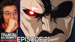 BRADLEY IS INSANE!! | Fullmetal Alchemist: Brotherhood REACTION Episode 21 (Advance of the Fool)