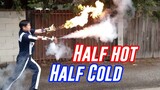 Ice & Fire From My Hands (Liquid Nitrogen + Flamethrower Wrist Mounted) | My Hero Academia Month!!!