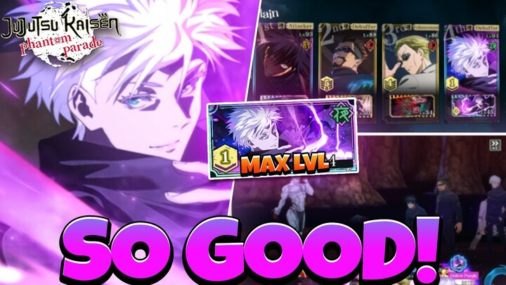 *MAX LVL* PURPLE GOJO SHOWCASE! NO. 1 GREEN DPS OUT ON GLB, F2P GET HIM!  - JJK: Phantom Parade