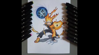 Drawing Naruto Sage of Six Paths mode