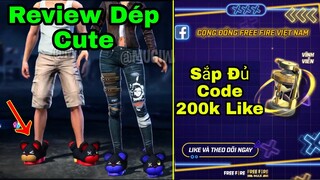 [Garena Free Fire]/Sắp Có Code 200k Like,Review Chi Tiết 4 Chiếc Dép Cute