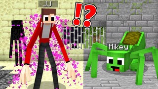 How Baby Mikey & JJ Shapeshift to ENDERMAN and SPIDER MUTANTS in Minecraft (Maizen Mizen Mazien)