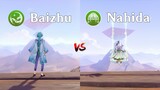 Baizhu vs Nahida support comparison! who is the best support for Alhaitham ?? Gameplay Comparison
