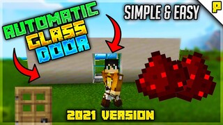 MINECRAFT: HOW TO MAKE AUTOMATIC REDSTONE DOOR (2021) | MCPE