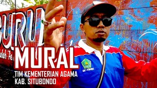 MELUKIS MURAL DI KEMENTERIAN AGAMA PROVINSI JAWA TIMUR