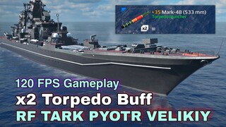 Modern Warships: RF TARK PYOTR VELIKIY with X2 Torpedo Buff. Alpha test gameplay.