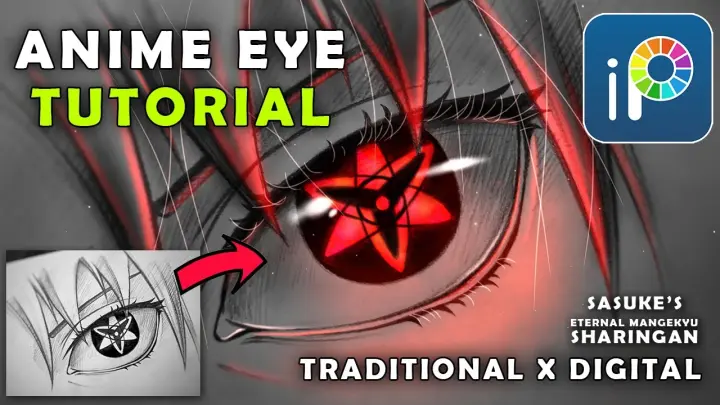 How to make anime eyes digitally | Anime eye TUTORIAL | Sasuke's EMS | ABS ART