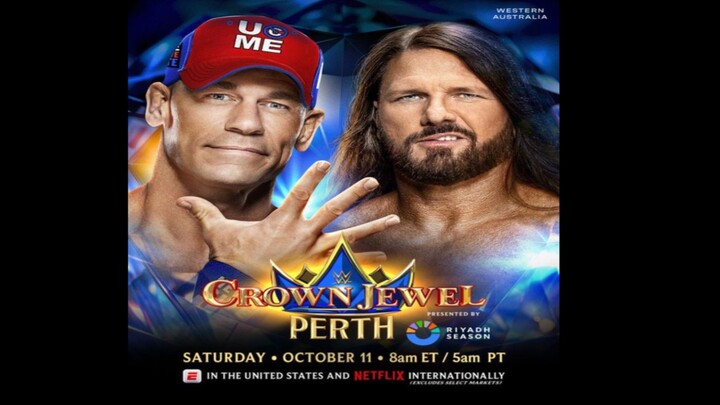 John Cena Vs AJ Styles [Crown Jewel 2025]
