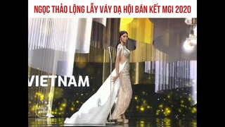 Á hậu Ngọc Thảo trình diễn váy dạ hội tại Bán Kết Miss Grand International 2020