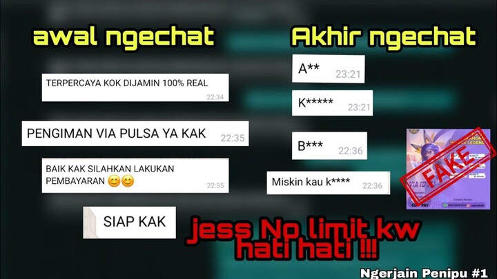 Ngerjain Jess no limit penipu Ampe dia emosi wkwkwkwkkw