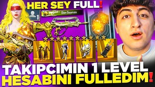 TAKİPÇİMİN YENİ 1 LEVEL HESABI❗ YENİ NİHAİ SETİ ve 7 SEVİYE FAMASI ALDIK❗ (HER ŞEY FUL😲) PUBG Mobile