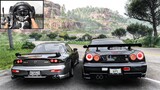 Mazda RX-7 & Nissan Skyline R34 GTR CONVOY | Forza Horizon 5 | Steering Wheel Gameplay
