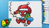 How to Draw CHRISTMAS SPIDERMAN