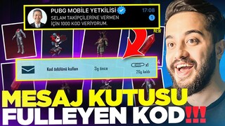 OHA! 1000 TANE MESAJ KUTUSU FULLEYEN ÖZEL KOD GELDİ! (BEDAVA) PUBG Mobile